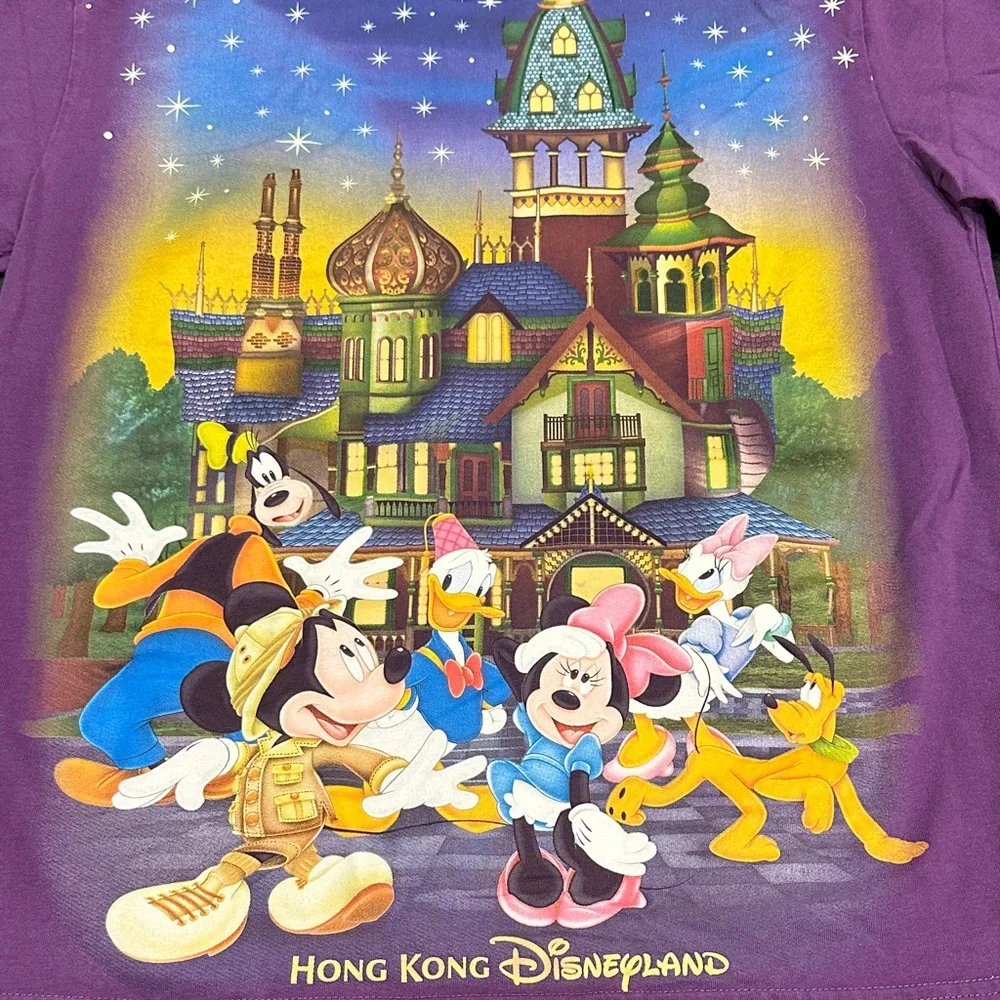 Disney Purple Tee with Hong Kong Disneyland Design